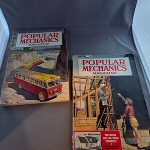 Vintage 1947 Popular Mechanics Magazines | April & August Mid Century DIY